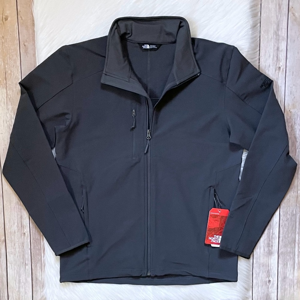 The North Face Men’s Stretch Soft Shell Grey Jacket - Picture 1 of 9